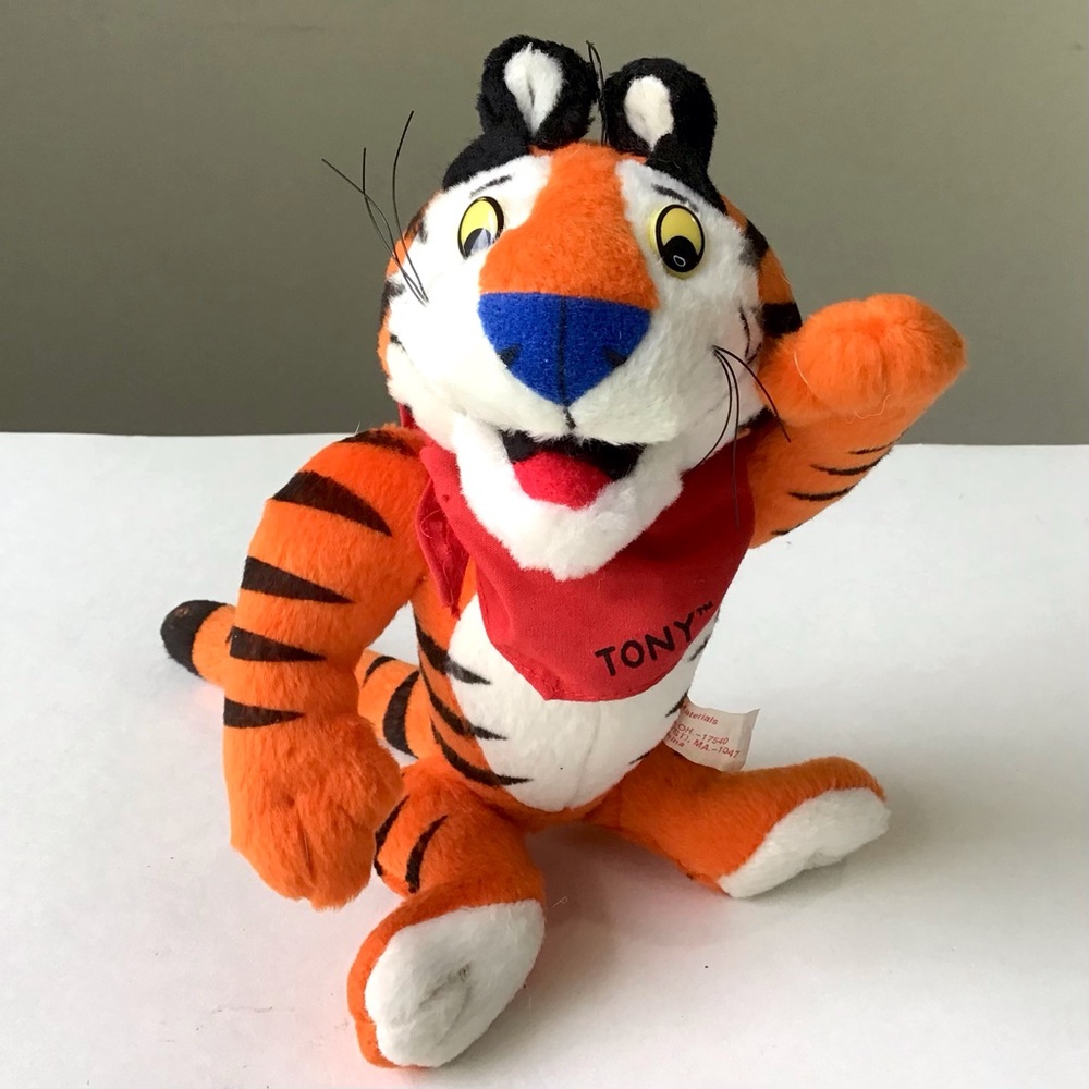 Vintage 1997 Tony The Tiger Jointed Plush 9” Kelloggs Frosted Flakes Collectible